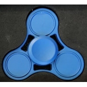 hand Spinner bleu moyen en métal avec son coffret