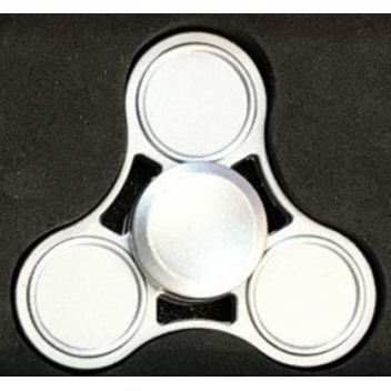 11545_37269 - 3700982217850 - CestMoiLaPlusBelle - hand Spinner gris argenté en métal avec son coffret