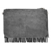 Pochette à franges ET chargeur de téléphone Gris