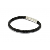 Bracelet Declic Tressé Noir S