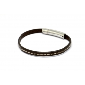 Bracelet Declic Single Piqué Chocolat S