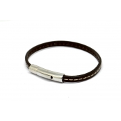 Bracelet Declic Single Piqué Chocolat S