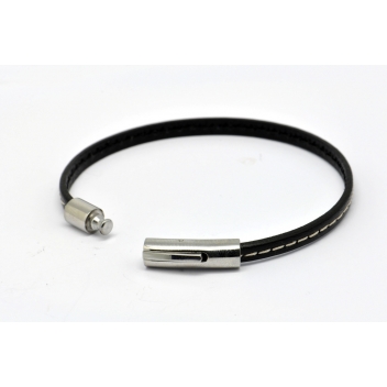 DSP12-noir-M - 3700982208070 - Magnum - Bracelet Declic Single Piqué Noir M - France - 2