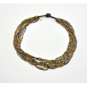 Collier court 10 rang Multicolore