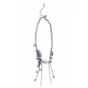 Constance : Collier de fleurs Gris