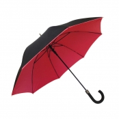 Parapluie double toile résistant au vent Rouge/Rose