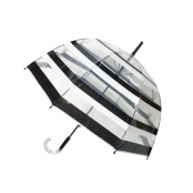 Parapluie transparent avec rayures