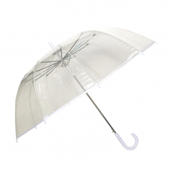 BUL0302 - 3700982219236 - Smati - Parapluie Résistant au vent Transparent Bord blanc - 2