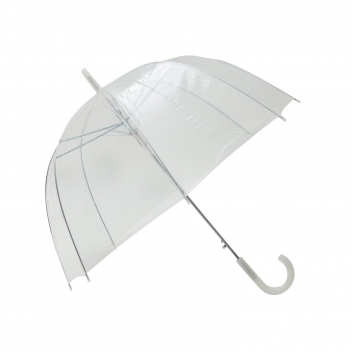 BUL3476 - 3700982219243 - Smati - Parapluie transparent simple Finition blanc - 2