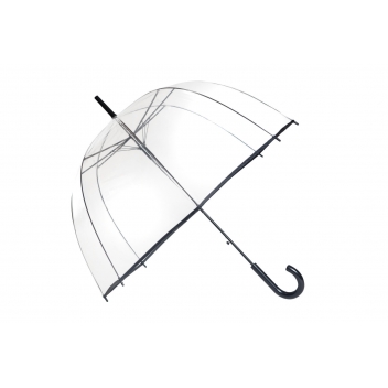 BUL3496 - 3700982219250 - Smati - Parapluie transparent simple Finition noir - 2