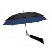 Parapluie deux places Bleu 130 cm ultra résistant au vent