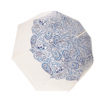 BUL8080 - 3700982251588 - Smati - Parapluie cloche transparent PAISLEY Bleu