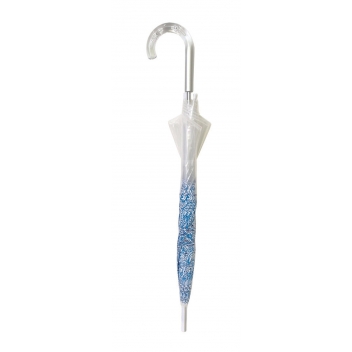 BUL8080 - 3700982251588 - Smati - Parapluie cloche transparent PAISLEY Bleu - 2