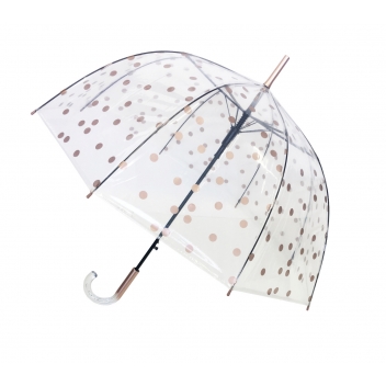 BUL6060 - 3700982251595 - Smati - Parapluie cloche transparent pois cruivrés - 2