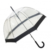 Parapluie cloche transparent à pois Lady