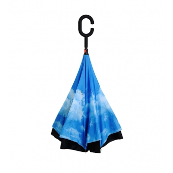 VPFLEUR18 BLEU - 3700982219304 - Smati - Parapluie inversé Nuages