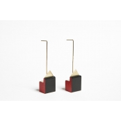 Longues boucles d\'oreille Rouge