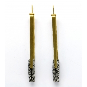 Longues boucles d\'oreille Motifs noir et blanc
