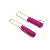 Boucles d'oreille fuschia