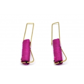 Boucles d'oreille fuschia