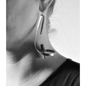 Archi2-M8 - 3700982210066 - Tegumenti - Boucles d\'oreille soie XL Rouge - 2