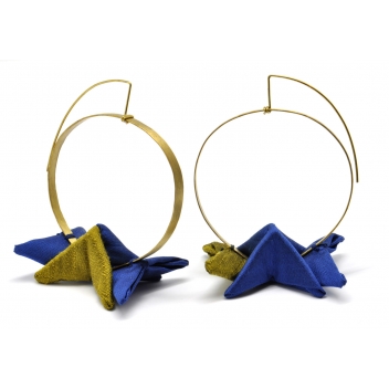 Frecce4-M17-M14 - 3700982210820 - Tegumenti - Boucles d\'oreille Frecce XXL bleu et mordoré - 2