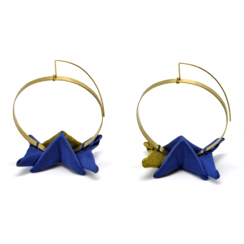 Frecce4-M17-M14 - 3700982210820 - Tegumenti - Boucles d\'oreille Frecce XXL bleu et mordoré - 4