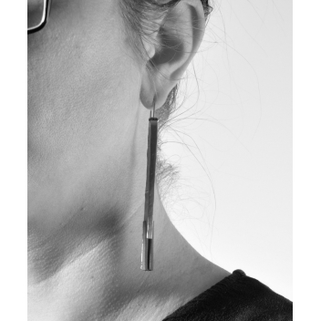 Plichi7-F11 - 3700982210103 - Tegumenti - Longues boucles d\'oreille Motifs noir et blanc - 3