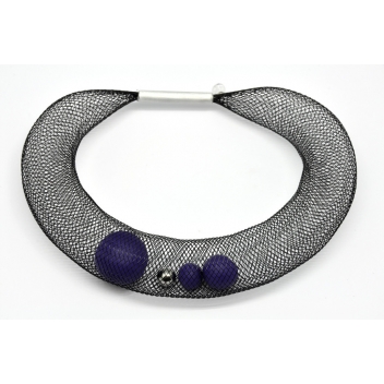 33lavande - 3700982213395 - Elena Valenti - Ras de cou Ciambella Grande - Résille & fimo violet - 5