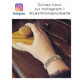 13040279 - 3700982249622 - Collection CMLPB - Bracelet ressort Acier Boule paillette doré - 2