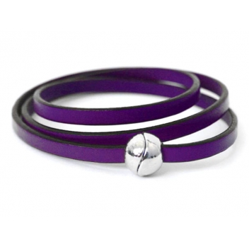 VOL010P - 3700982218994 - Demiim - Bracelet 3 tours Voltes Violet
