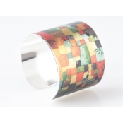 Bracelet Nut Carrés multicolores (5cm)