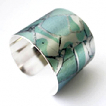 NUT060P - 2099999073988 - Demiim - Bracelet Nut Mosaic bleu (5cm)