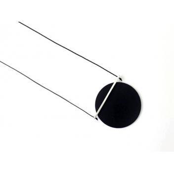 LEL01001C - 3700982210226 - Demiim - Collier Lelia Pendentif noir 55mm - 2