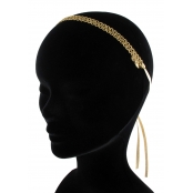 Collier & headband Folk Or & métal doré à l'or fin