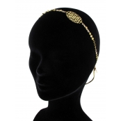 Oréade : headband élastic rosace Doré à l'or fin