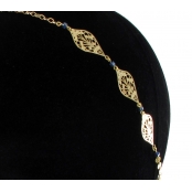 Phoenix : headband élastic 2 rosaces Doré à l\'or fin