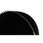 Star : headband perles noires Doré à l\'or fin