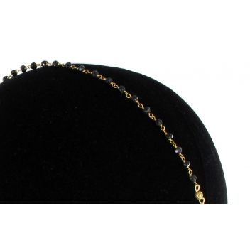 HB18SS16 - 3700982204607 - Les Dissonances - Star : headband perles noires Doré à l'or fin - France - 5
