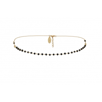 HB18SS16 - 3700982204607 - Les Dissonances - Star : headband perles noires Doré à l'or fin - France - 2