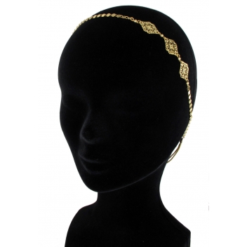HB13FW15 - 3700982204362 - Les Dissonances - Boho : headband élastic rosaces Doré à l'or fin - France