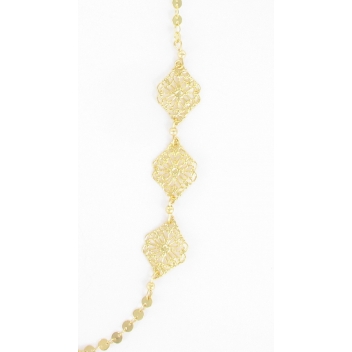 HB13FW15 - 3700982204362 - Les Dissonances - Boho : headband élastic rosaces Doré à l'or fin - France - 3