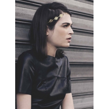 HB13FW15 - 3700982204362 - Les Dissonances - Boho : headband élastic rosaces Doré à l'or fin - France - 4