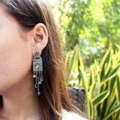 Stella : Boucles d\'oreille top rectangulaire