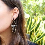 Emilie : Boucles d'oreille chaine