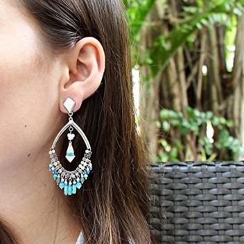 12--62889 - 3663483016608 - Franck Herval - Océane : Grandes boucles d\'oreille top losange