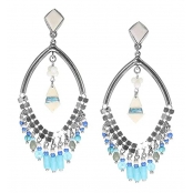 Océane : Grandes boucles d\'oreille top losange