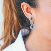 Alysson : Boucles d\'oreille 3 disques en dégradé