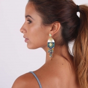 Johane : boucles d'oreille pampilles XL