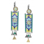 Johane : boucles d\'oreille rectangulaire